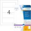 Etiquetas para carpetas A4 blancas 157x61 mm papel opaco mate 100 unid.
