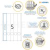 Etiquetas para carpetas a4 blanco 38x297 mm papel mate opaco 125 uds.