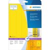 Etiquetas para carpetas A4 amarillo 38x297 mm papel opaco mate 100 unid.