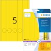 Etiquetas para carpetas A4 amarillo 38x297 mm papel opaco mate 100 unid.