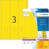 Etiquetas para carpetas A4 amarillas 61x297 mm papel opaco mate 60 unid.
