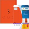 Etiquetas para carpetas A4 rojas 61x297 mm papel opaco mate 60 unid.