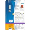 Etiquetas para carpetas A4 rojas 61x297 mm papel opaco mate 60 unid.