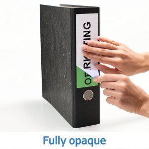 Etiquetas para carpetas A4 verde 61x297 mm papel opaco mate 60 unid.