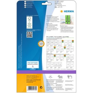 Etiquetas para carpetas A4 verde 61x297 mm papel opaco mate 60 unid.