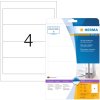 Etiquetas para carpetas A4 blanco 192x61 mm papel opaco mate 40 unid.