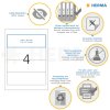 Etiquetas para carpetas A4 blanco 192x61 mm papel opaco mate 40 unid.