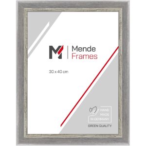 Marco de madera H640 gris 30x45 cm cristal normal