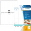 Etiqueta de envío-aviso A4 blanco 50x142 mm papel mate 200 unid.