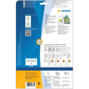 etiquetas herma a4 blancas 40,6x25,4 mm ovaladas Papel...
