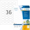 etiquetas herma a4 blancas 40,6x25,4 mm ovaladas Papel movible-desmontable mate 900 uds.