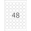Etiquetas A4 blancas Ø 30 mm redondas Movibles-papel removible mate 1200 unid.