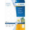 Etiquetas A4 blancas Ø 40 mm redondas Movibles-papel removible mate 600 unid.