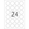 Etiquetas A4 blancas Ø 40 mm redondas Movibles-papel removible mate 600 unid.