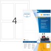 Etiquetas para botellas A4 inkjet blanco 90x120 mm papel brillo 40 unid.