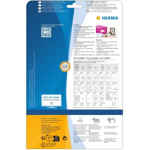 Etiquetas inkjet HERMA A4 blanco 210x297 mm papel mate 25...