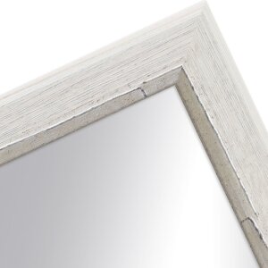 Marco de madera H640 blanco 30x42 cm espejo cristal