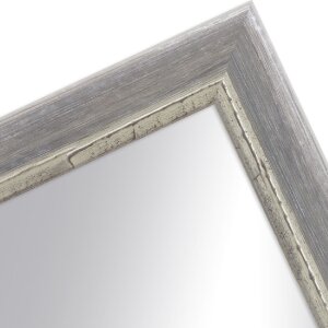 Marco de madera H640 gris 30x60 cm espejo cristal