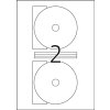 Etiquetas inkjet CD A4 blanco Ø 116 mm papel mate 50 unid.