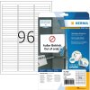 Etiquetas A4 blanco 63,5x8,5 mm Papel movible-desmontable mate 2400 unid.