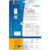 Etiquetas A4 blanco 63,5x8,5 mm Papel movible-desmontable mate 2400 unid.
