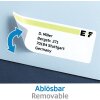 Etiquetas A4 blanco 63,5x8,5 mm Papel movible-desmontable mate 2400 unid.