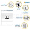 Etiquetas A4 blanco 96x16,9 mm Papel movible-desmontable mate 800 unid.