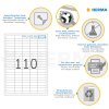 Etiquetas A4 blanco 38,1x12,7 mm Papel movible-desmontable mate 2750 unid.