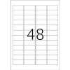 Etiquetas A4 blanco 45,7x21,2 mm Papel movible-desmontable mate 1200 unid.