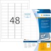Etiquetas A4 blanco 45,7x21,2 mm Papel movible-desmontable mate 1200 unid.