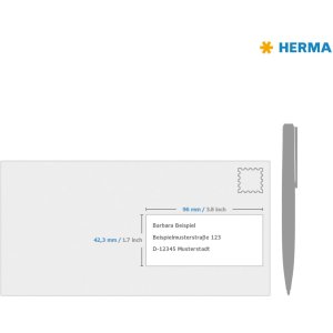 Etiquetas A4 blanco 96x42,3 mm Papel movible-desmontable mate 300 unid.
