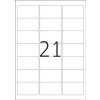 Etiquetas para direcciones A4 blancas 63,5x38,1 mm papel reposicionable mate 525 unid.