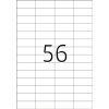 Etiquetas A4 blanco 52,5x21,2 mm Papel movible-desmontable mate 1400 unid.