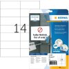 Etiquetas A4 blanco 105x42,3 mm Papel movible-desmontable mate 350 unid.