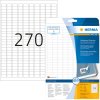 Etiquetas A4 blanco 17,8x10 mm Papel movible-desmontable mate 6750 unid.