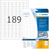 Etiquetas HERMA A4 blanco 25,4x10 mm Papel movible-desmontable mate 4725 piezas