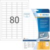 Etiquetas A4 blanco 35,6x16,9 mm Papel movible-desmontable mate 2000 unid.