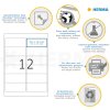 Etiquetas para direcciones A4 blancas 99,1x42,3 mm papel reposicionable mate 300 unid.