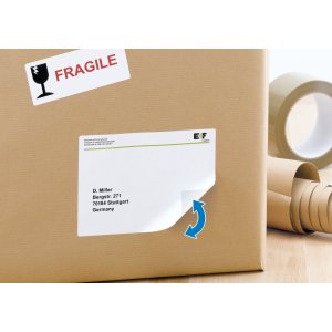 Etiquetas para direcciones A4 blancas 99,1x67,7 mm papel reposicionable mate opaco 200 unid.