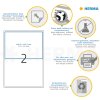 Etiquetas A4 blanco 199,6x143,5 mm Papel movible-desmontable mate 50 unid.