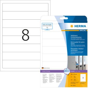 Etiquetas para carpetas A4 blanco 192x34 mm Papel...