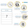 Etiquetas para carpetas a4 blanco 192x38 mm Papel movible-desmontable mate opaco 175 uds.