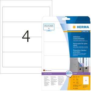 Etiquetas para carpetas A4 blanco 192x61 mm Papel...