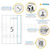 Etiquetas para carpetas A4 blanco 38x297 mm Papel movible-desmontable opaco mate 125 unid.