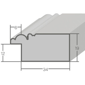 Marco de madera H660 gris 50x50 cm cristal de museo