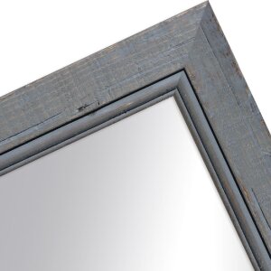 Marco de madera H660 gris 30x30 cm espejo cristal