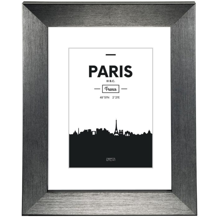 Marco de plástico París, gris contraste, 20 x 30 cm