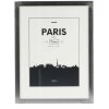 Marco de plástico París, gris contraste, 30 x 40 cm