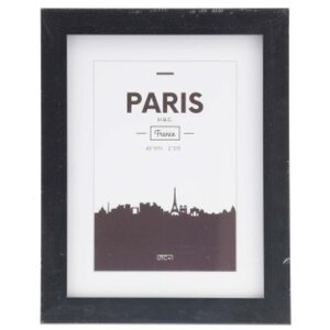 Marco de plástico París, Negro, 15 x 20 cm