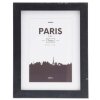 Marco de plástico París, Negro, 15 x 20 cm